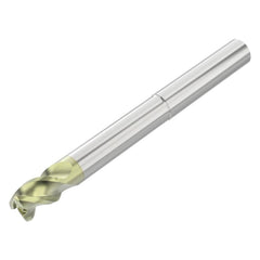 Corner Radius End Mill: 3/8" Dia, 1/2" LOC, 0.0300" Radius, 3 Flute, Solid Carbide