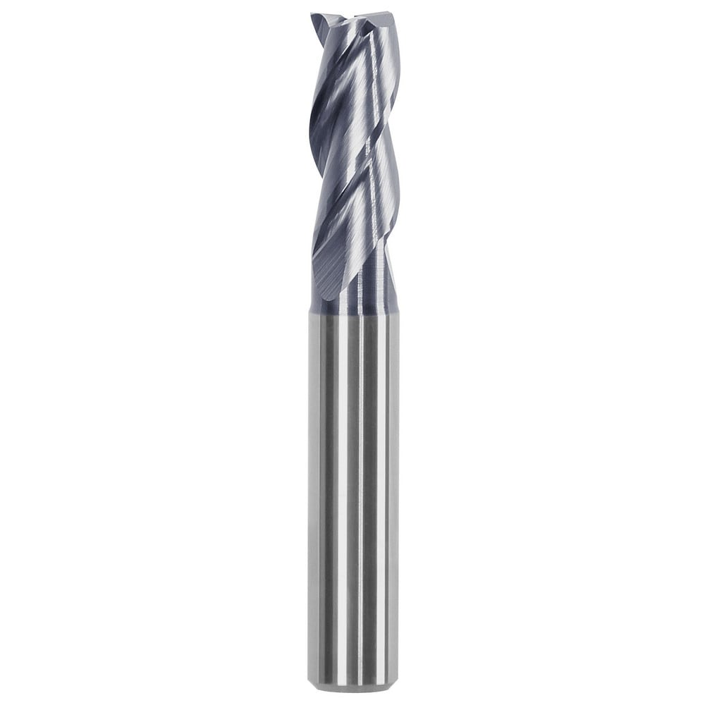 Roughing & Finishing End Mills; Mill Diameter (mm): 2; Flute Type: Spiral; Number Of Flutes: 3; End Mill Material: Solid Carbide; Length of Cut (mm): 7.00; Coating/Finish: Bright/Uncoated