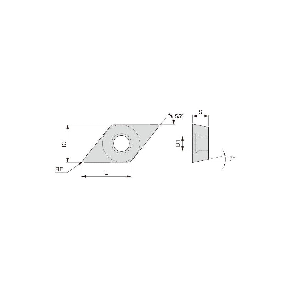 Turning Insert: DCMT21.50.5PS AH8005, Carbide