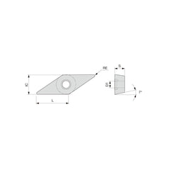 Turning Insert: VCMT631PSF T9225, Carbide