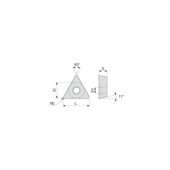 Boring Inserts; Insert Style: TPGM; Insert Size Code: 5.520.5; Insert Material: Carbide; Material Grade: K10, N10, M10, P10; Manufacturer Grade: TH10; Inscribed Circle (Inch): 11/64