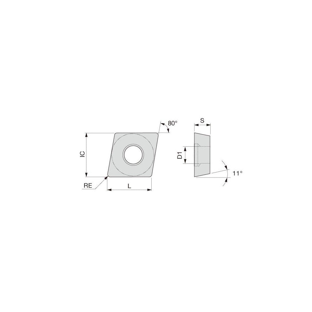 Turning Insert: CPMT21.52PM T6130, Carbide