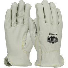 Welding Gloves: Ironcat 9420, Size Medium, Uncoated-Coated, Cowhide Leather, Pair, for MIG & TIG