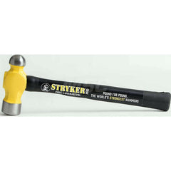 24 oz Ball Pein Hammer, Drop Forged Alloy Steel Head, 14? Spring Steel Ergonomic Reinforced Rubber Handle