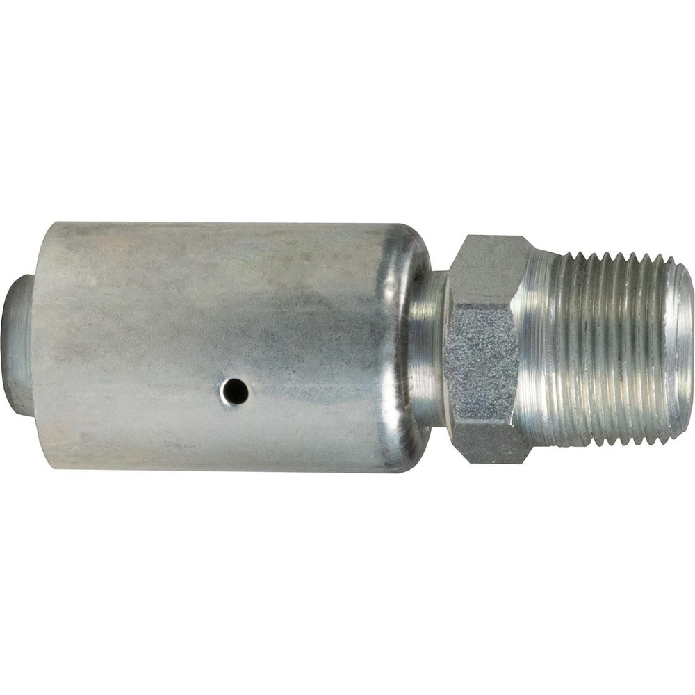 Barbed Hose Fittings; Fitting Type: Nipple, Hose Barb; Material: Plated Steel; Thread Standard: NPT; Thread Size: 3/4; End Connection: Hose Barb x Male NPT; Hose Inside Diameter (Inch): 3/4; Hose Outside Diameter: 3/4