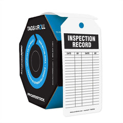 Inspection Tag: Rectangle, 6-1/4" High, Synthetic Paper, "Blank"