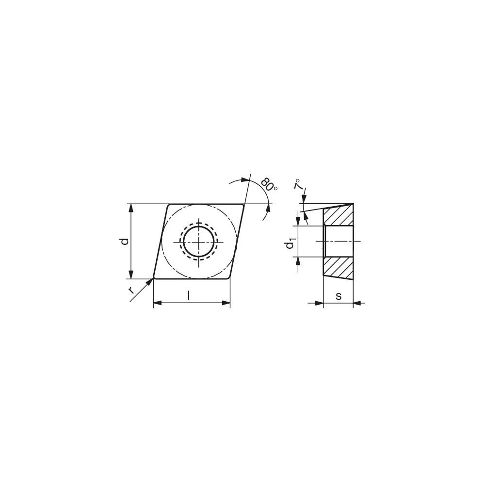 Turning Insert: CCXT3252LMR, Carbide