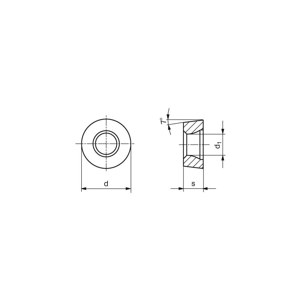 Turning Insert: RCMT32MOSN-SM CTCP125, Carbide