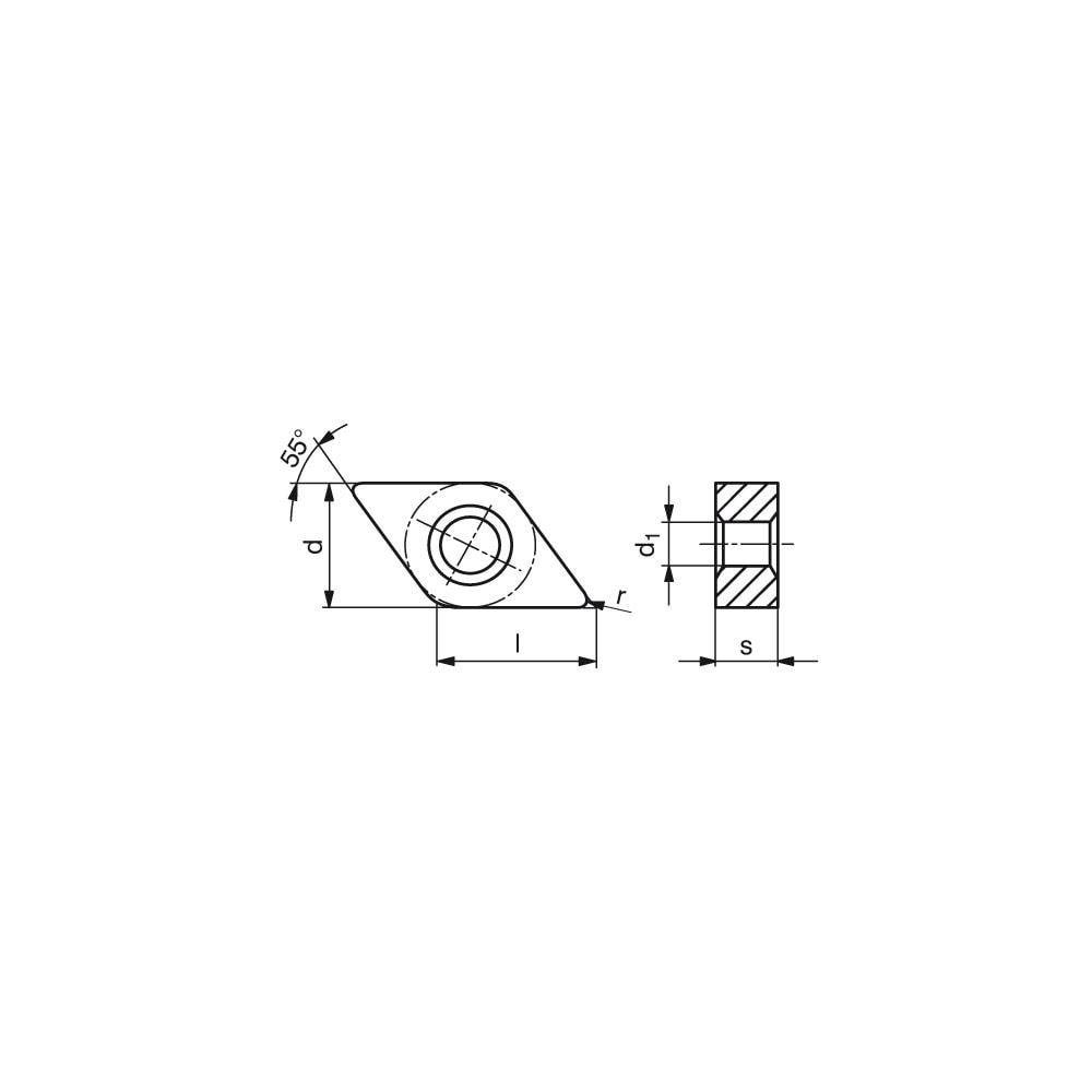 Turning Insert: DNMG442EN-FMS CT-P25, Carbide