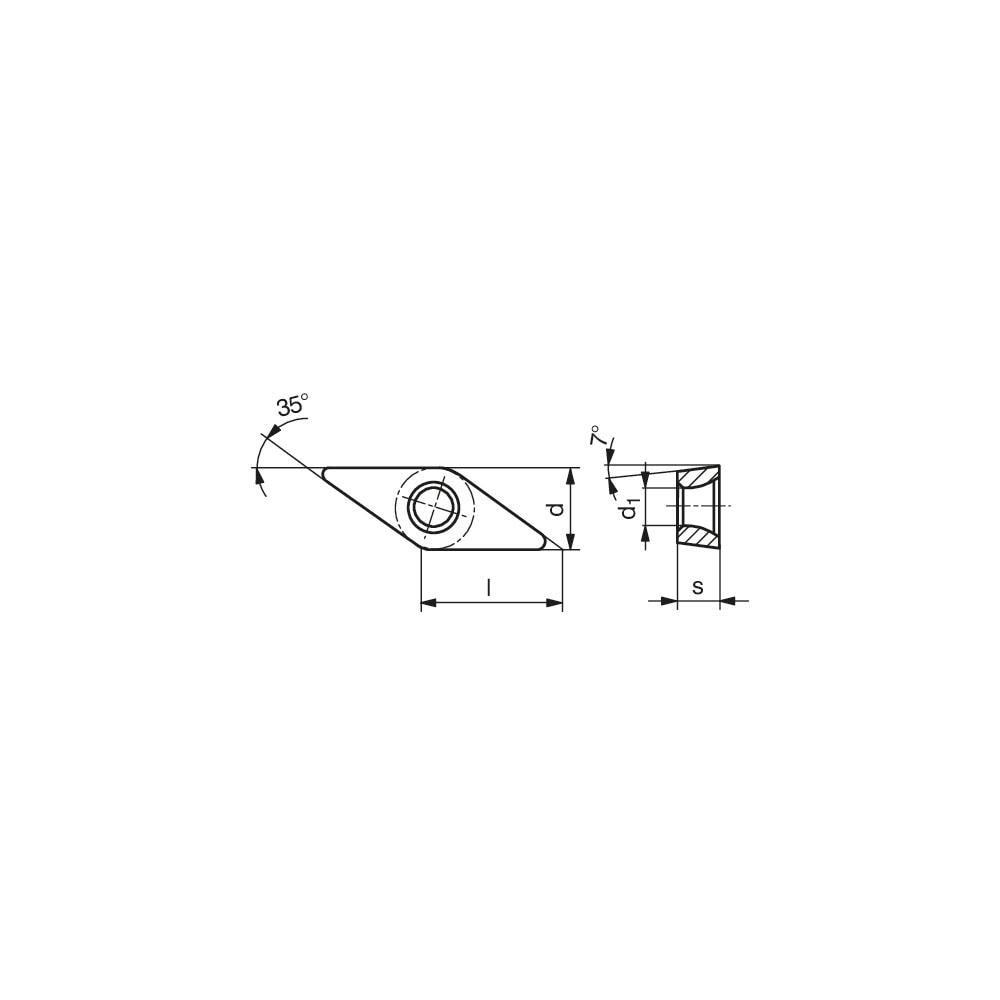 Turning Insert: VCMT221EN-FMS CT-P25, Carbide