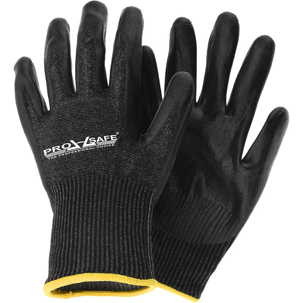 Cut-Resistant Gloves: PRO-SAFE Size X-Large, ANSI Cut A5, ANSI Puncture 0, Nitrile, HPPE Blend