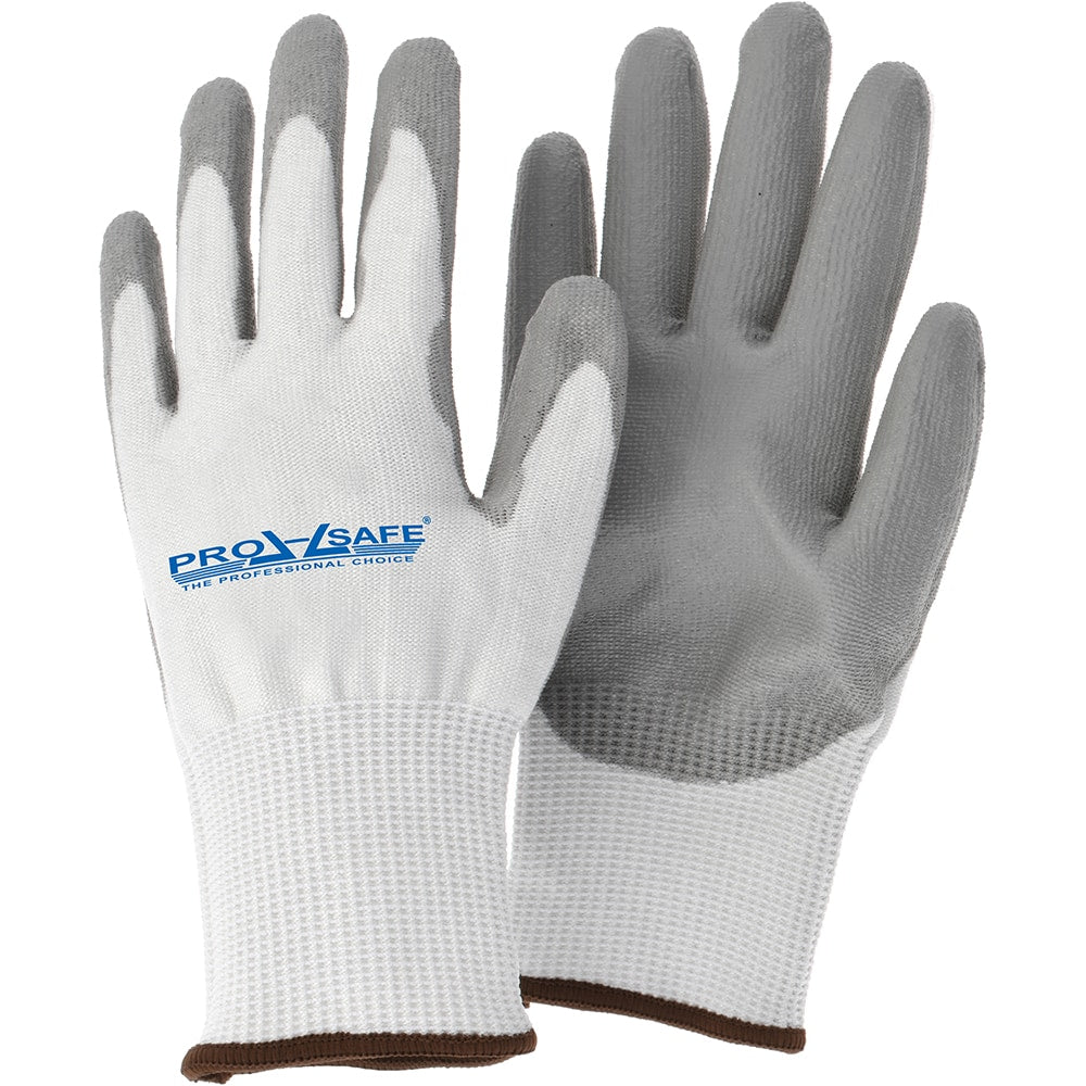 Cut-Resistant Gloves: PRO-SAFE Size X-Small, ANSI Cut A5, ANSI Puncture 0, Polyurethane, HPPE Blend