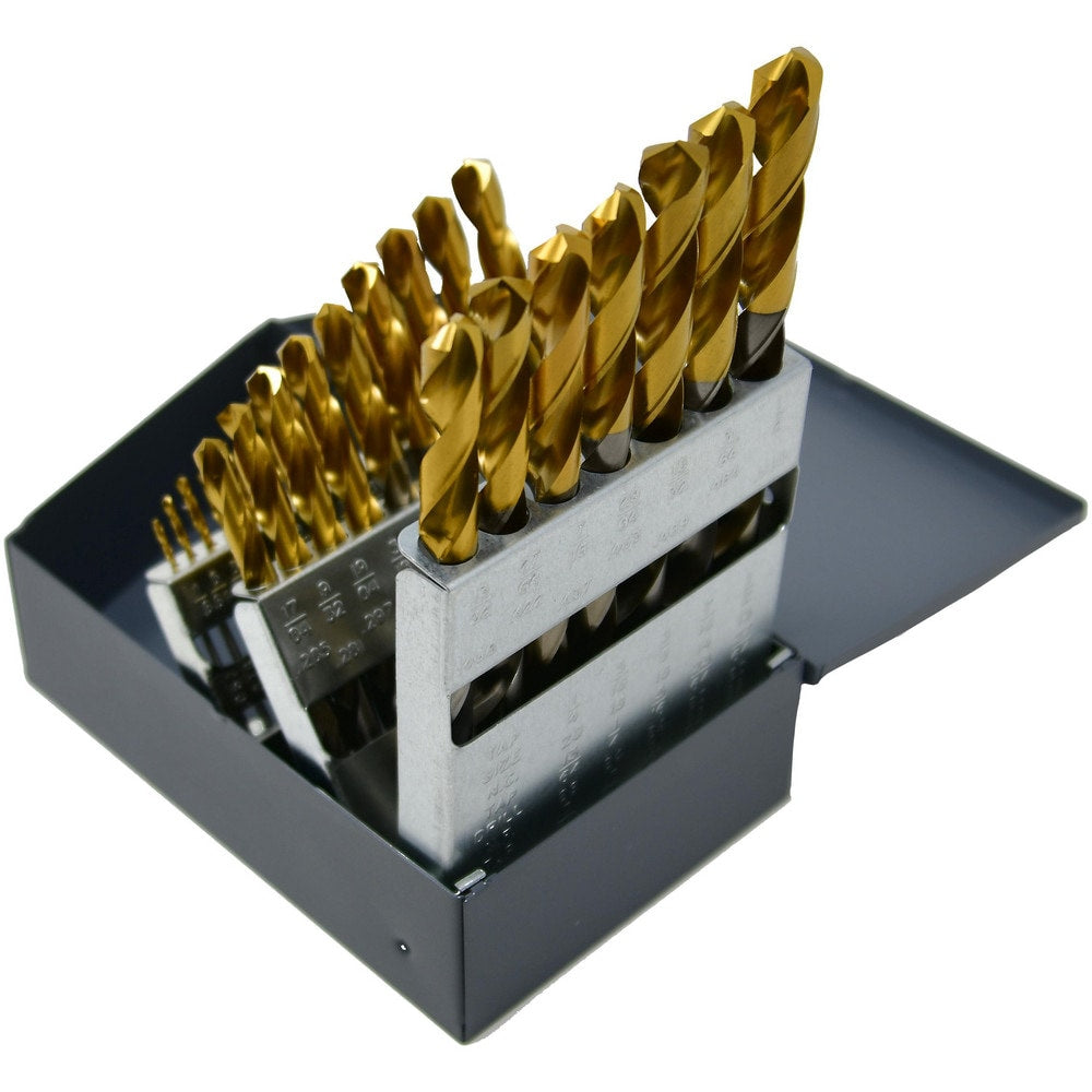 29PC 135¬∞ HS-CO HD Jobber Length Drill TiN-Tipped Set