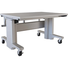 Mobile Work Benches; Bench Type: Electric Height Adjustable Workstation; Depth (Inch): 36; Leg Style: Adjustable Height, C-Leg (Cantilever), Motor Height Adjustment; Load Capacity (Lb.