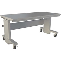 Mobile Work Benches; Bench Type: Manual Pin Height Adjustable Workstation; Depth (Inch): 30; Leg Style: Adjustable Height, Manual Height Adjustment, C-Leg (Cantilever); Load Capacity (Lb.