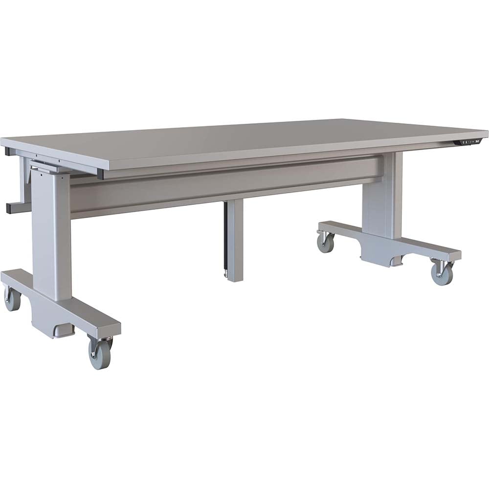 Mobile Work Benches; Bench Type: Electric Height Adjustable Workstation; Depth (Inch): 36; Leg Style: Adjustable Height, C-Leg (Cantilever), Motor Height Adjustment; Load Capacity (Lb.