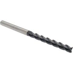 Square End Mill: 3/8" Dia, 3" LOC, 3 Flute, Solid Carbide