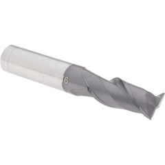 Square End Mill: 9/16" Dia, 1-1/4" LOC, 2 Flute, Solid Carbide