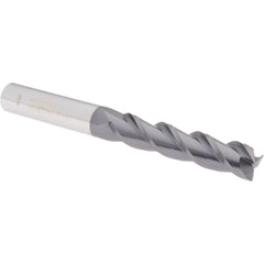 Square End Mill: 7/16" Dia, 2" LOC, 3 Flute, Solid Carbide