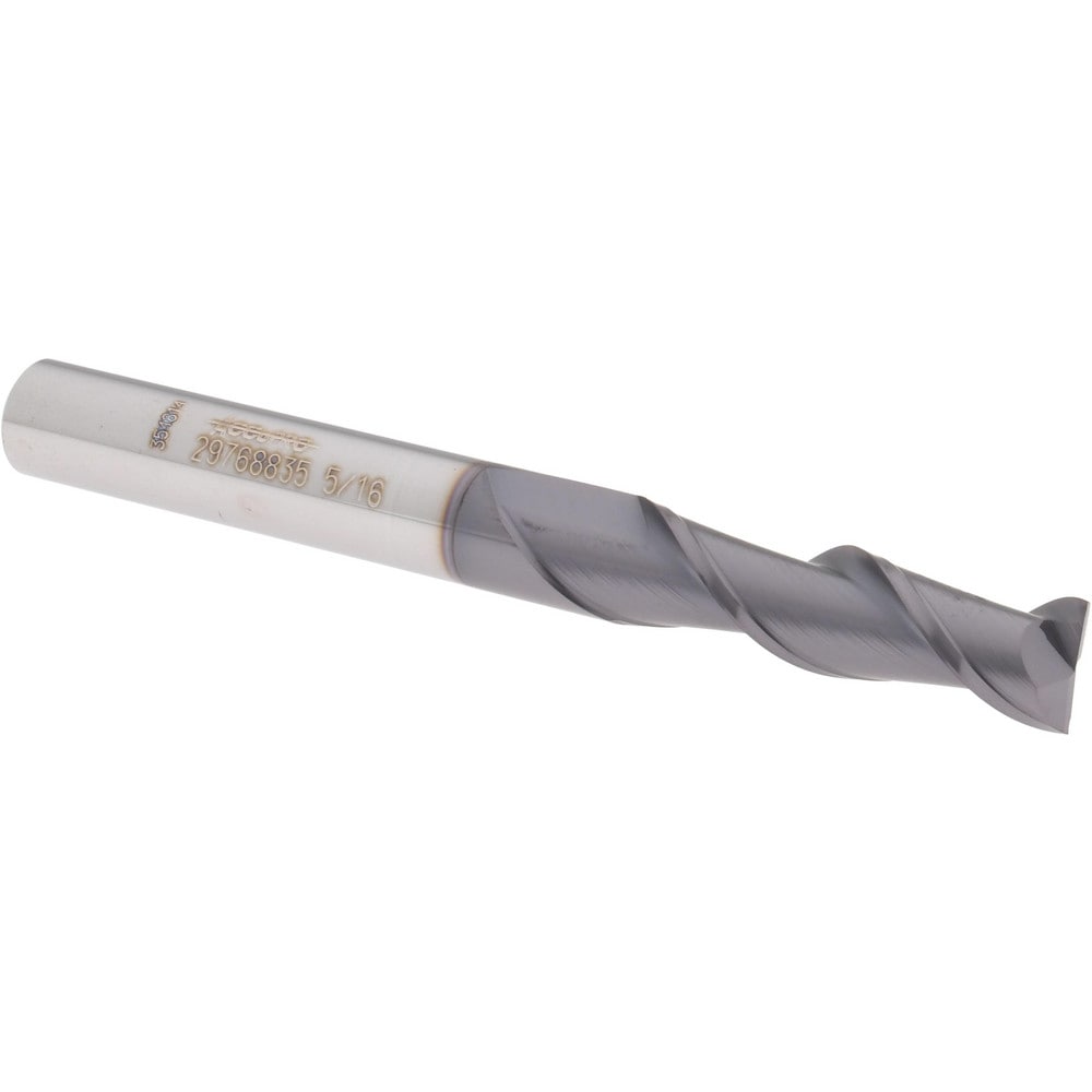 Square End Mill: 5/16" Dia, 1-1/8" LOC, 2 Flute, Solid Carbide