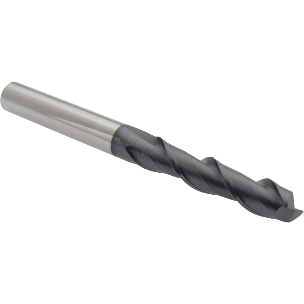 Square End Mill: 3/8" Dia, 1-3/4" LOC, 2 Flute, Solid Carbide