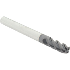 Corner Radius End Mill: 3/8" Dia, 1" LOC, Centercutting