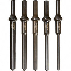 Pneumatic Tool: Roll Pin Punch Set, 1/2" Head Width, 6" OAL