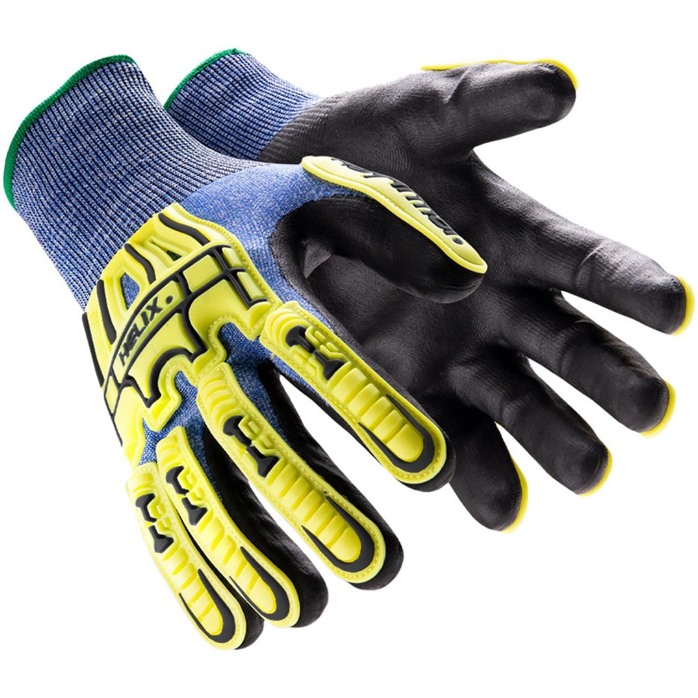 Cut, Puncture & Abrasion-Resistant Gloves: Helix Helix, Size Small, ANSI Cut A4, ANSI Puncture 2, Nitrile, HPPE Blend