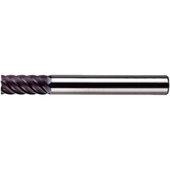 Square End Mill: 12.00 mm Dia, 24.00 mm LOC, 6 Flute, Solid Carbide