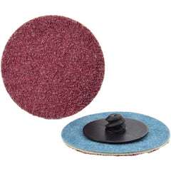 Quick-Change Disc: Type R, 4" Dia, 120 Grit, Aluminum Oxide, Coated