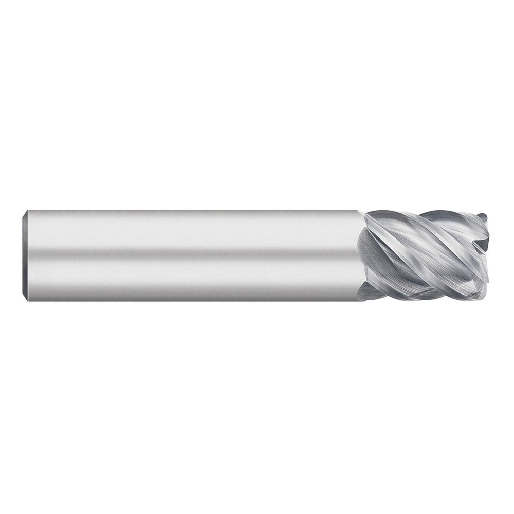 Corner Radius End Mill: 5/16" Dia, 1/2" LOC, 0.0300" Radius, 5 Flute, Solid Carbide