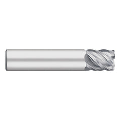 Corner Radius End Mill: 1/8" Dia, 1/4" LOC, 0.0300" Radius, 5 Flute, Solid Carbide