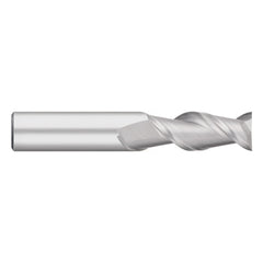 Square End Mill: 1" Dia, 1-3/4" LOC, 2 Flute, Solid Carbide