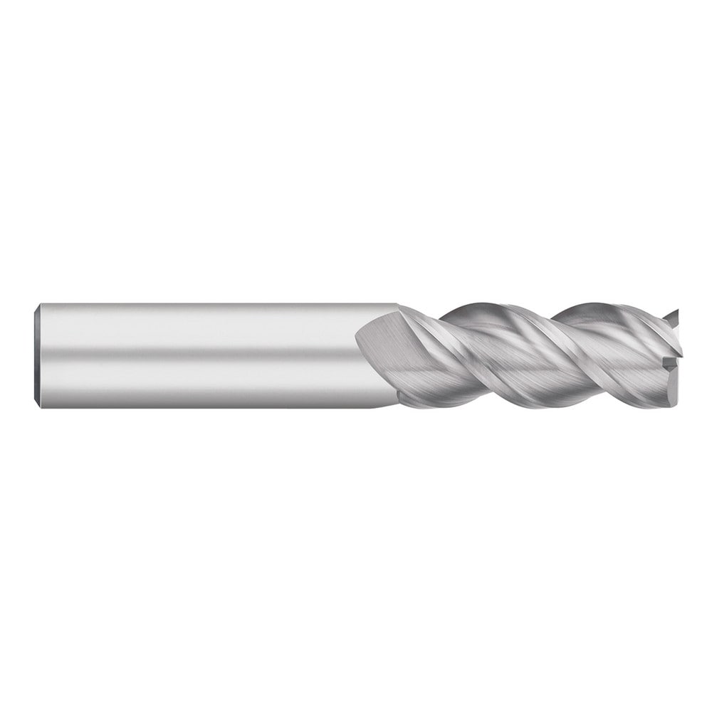 Square End Mill: 1/2" Dia, 1-1/4" LOC, 3 Flute, Solid Carbide