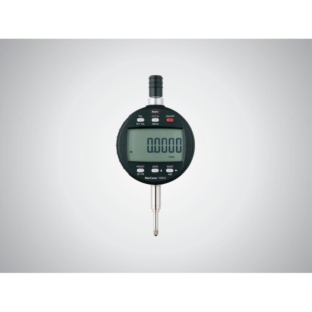 LCD Electronic Drop Indicator: 1/2" Max, Flat Back