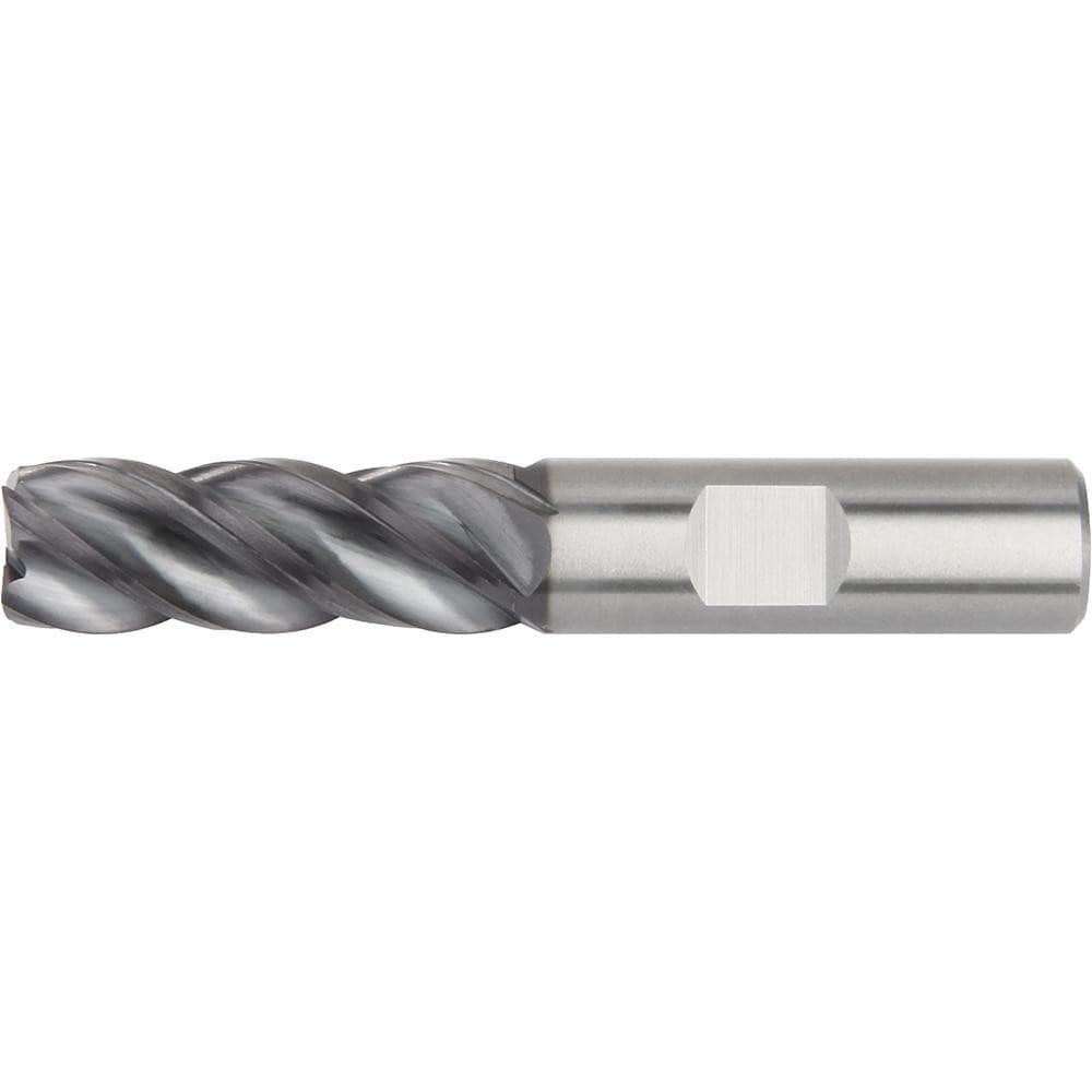 Square End Mill: 3/16" Dia, 5/16" LOC, 4 Flute, Solid Carbide