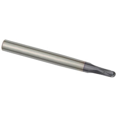 Ball End Mill: 3.00 mm Dia, 3.00 mm LOC, 2 Flute, Solid Carbide