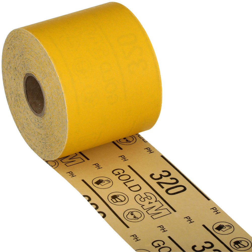3M - Adhesive-Backed Sanding Sheets: Abrasive Material: Aluminum Oxide Blend; Vacuum Holes Included: No; Grit: 320