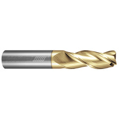 Corner Radius End Mill: 1/8" Dia, 5/8" LOC, 0.0150" Radius, 3 Flute, Solid Carbide