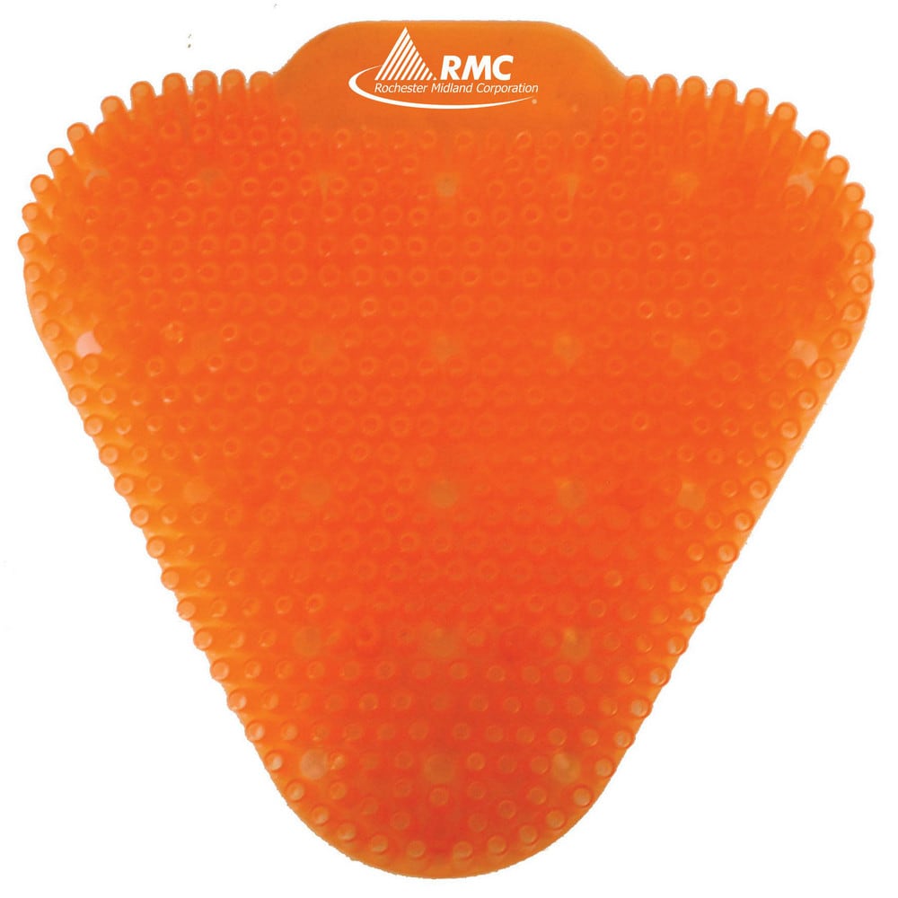 Toilet, Urinal, Blocks & Screens; Deodorizer Type: Urinal Screen; Material: Rubber; Scent: Citrus, Orange; Useful Life: 5; Color: Orange; Overall Length (Inch): 7.5; Overall Width (Inch): 7.13