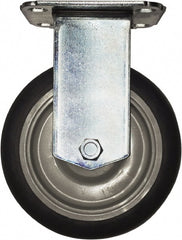 Rigid Top Plate Caster: Thermoplastic Rubber Elastomer, 5" Wheel Dia, 1-1/4" Wheel Width, 250 lb Capacity, 6-1/4" OAH