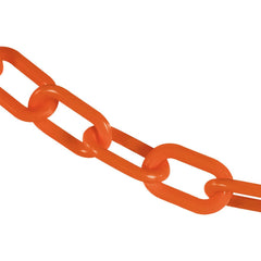 Barrier Rope & Chain; Type: Safety Chain; Snap End Material: Polyethylene, Plastic; Hook Fitting Material: Plastic; Color: Safety Orange; Link Type: Straight Link; Rope/ Chain Material: Polyethylene, Plastic