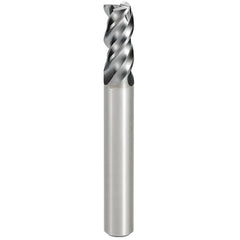 Square End Mill: 3.50 mm Dia, 8.00 mm LOC, 3 Flute, Solid Carbide