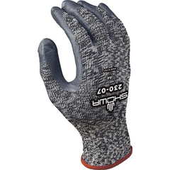 Cut-Resistant Gloves: SHOWA 230, Size 2X-Large, ANSI Cut A4, ANSI Puncture 0, Foam Nitrile, HPPE, Spandex & Polyester