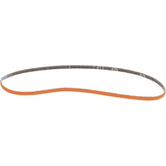 Abrasive Belt:  1/4" Wide, 24" OAL, 40 Grit, Ceramic Alumina