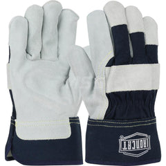 Welding Gloves: Ironcat IC5, Size X-Large, Uncoated-Coated, Split Cowhide Leather, Pair, for General Purpose