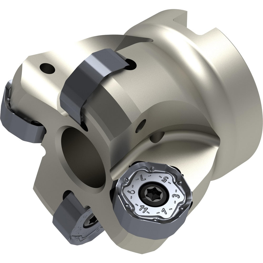 Indexable Chamfer & Angle Face Mills; Minimum Cutting Diameter (Decimal Inch): 4.0000; Minimum Cutting Diameter (Inch): 4; Maximum Cutting Diameter (Decimal Inch): 4.3544; Maximum Depth of Cut (Decimal Inch): 0.1300