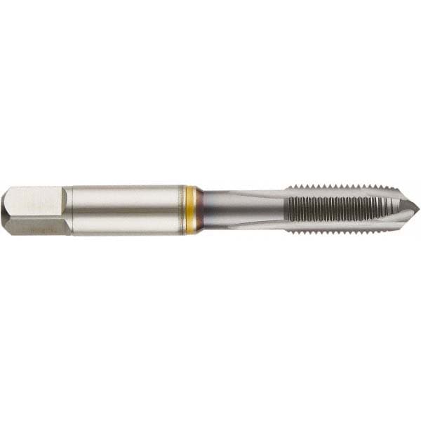 Spiral Point Tap: #4-48 UNF, 3 Flutes, Plug Chamfer, 2B/3B Class of Fit, HSS-E Cobalt, Ignator Coated