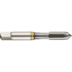 Spiral Point Tap: #6-40 UNF, 3 Flutes, Plug Chamfer, 2B/3B Class of Fit, HSS-E Cobalt, Ignator Coated