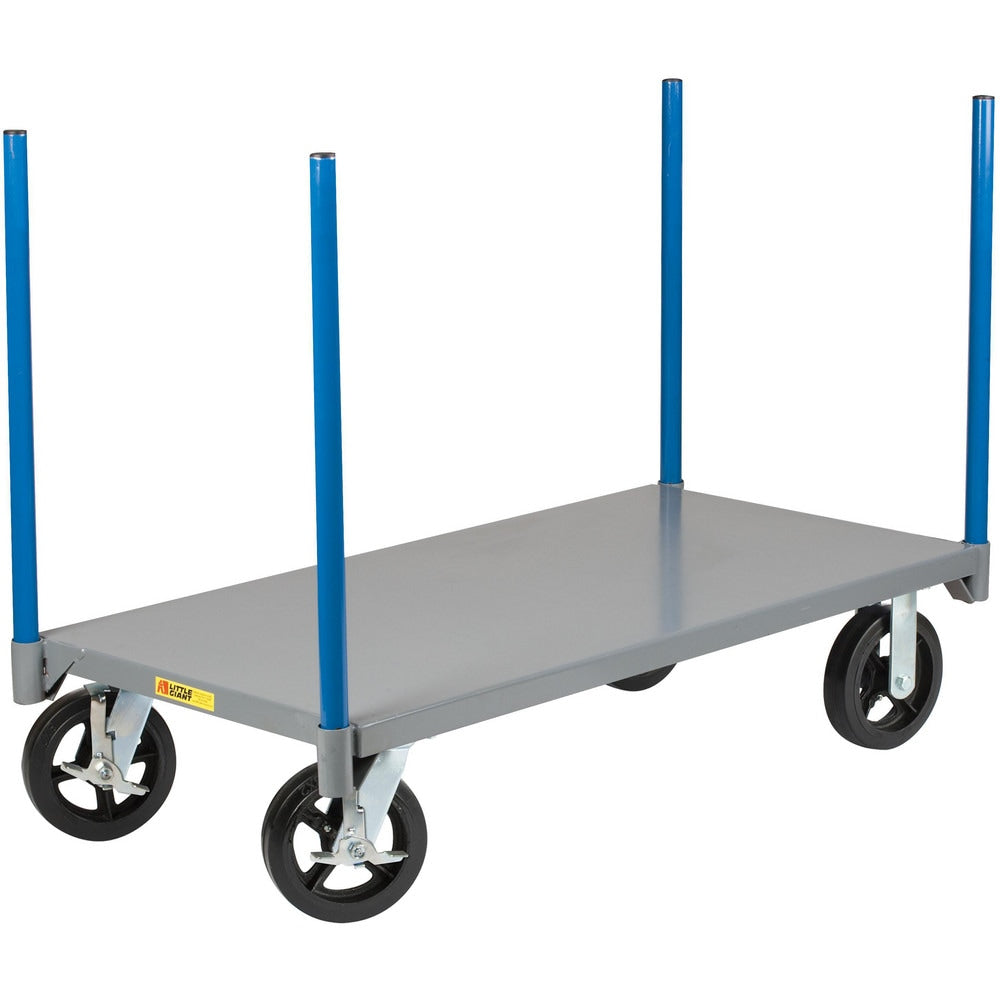 Bar, Panel & Platform Trucks; Truck Type: Removable Pipe Stake Platform Truck; Load Capacity: 2400; Platform Profile: Flushed; Platform Style: Perforated